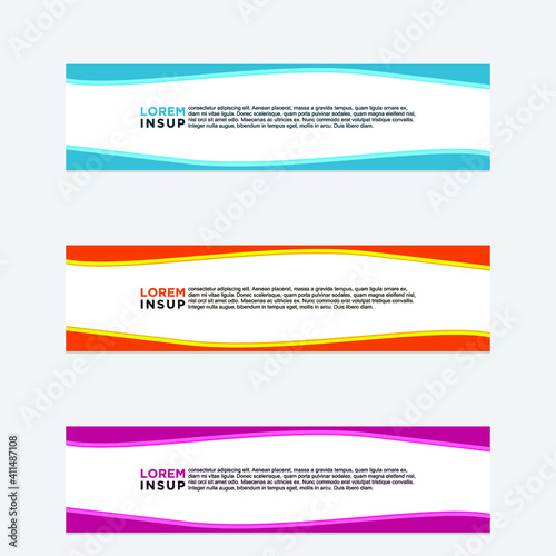 abstract geometric web design banner template