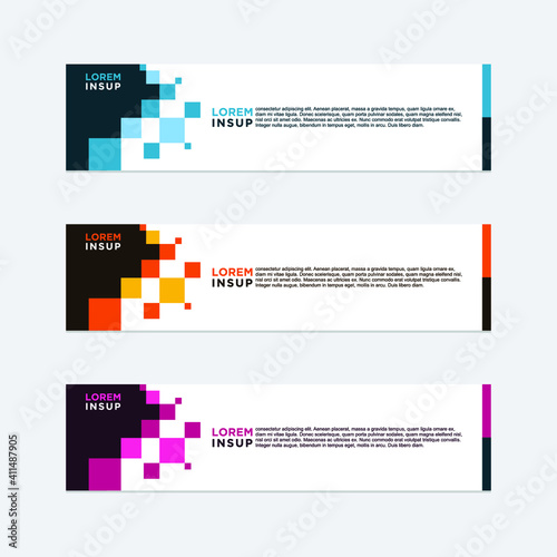 abstract geometric web design banner template