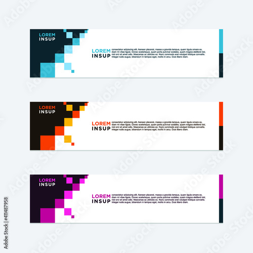 abstract geometric web design banner template