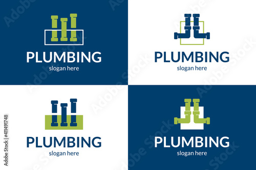 Modern plumbing service logo