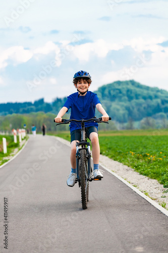Boy cycling 