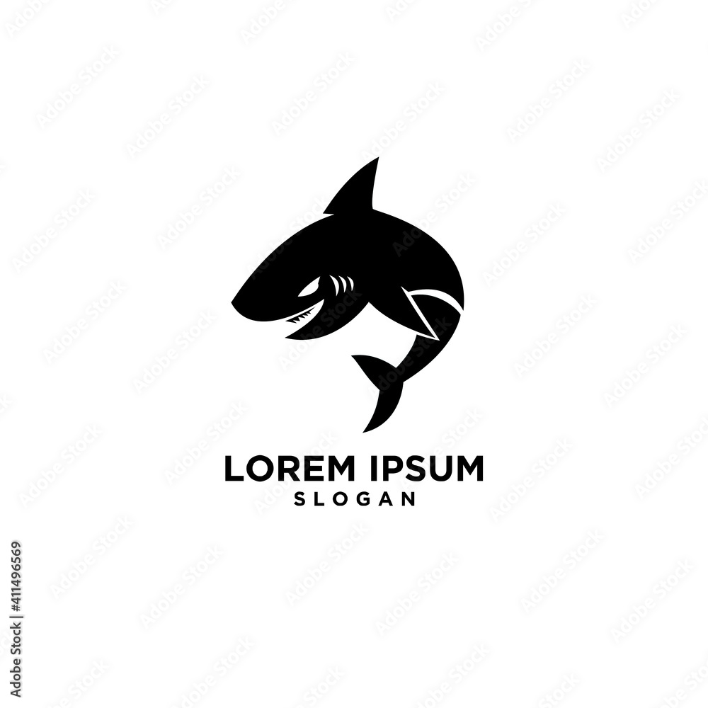 mascot angry shark sport game club team vector logo template illustration design mascot angry shark sport game club team vector logo template illustration design