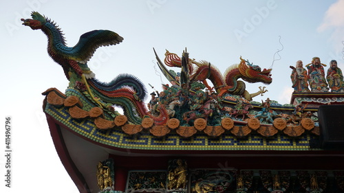 the roof of a temple in Guangming Village, Taiping District, Taichung City, Taiwan, January © Miriam