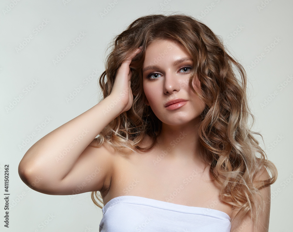 Portrait of young blonde woman. Portrait of young blonde woman.