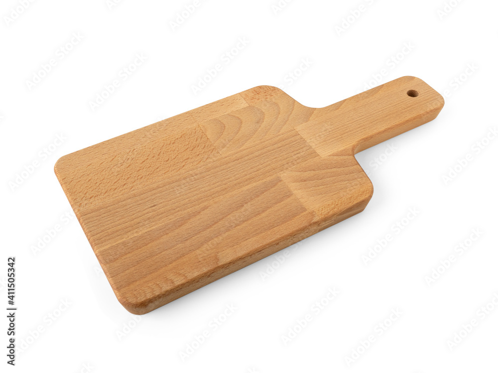 Kitchen wooden butcher with hanging isolated on white background. Kitchen wooden butcher with hanging isolated on white background.
