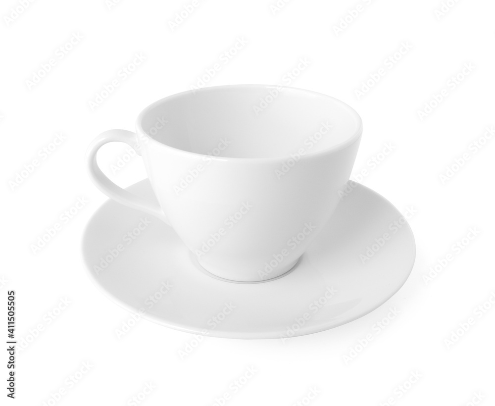 empty white coffee cup or tea cup isolated on white background empty white coffee cup or tea cup isolated on white background