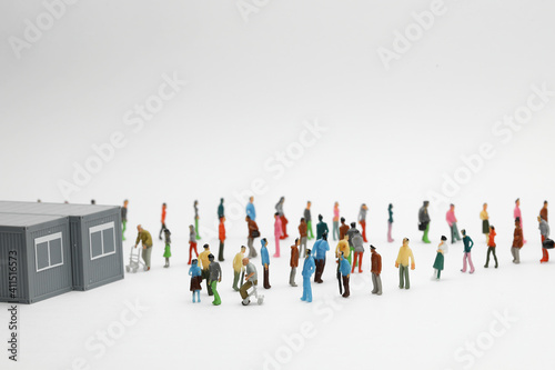 Menschen in Schlange