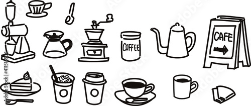 コーヒー　カフェ　アイコンセット