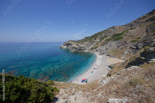 view of the coast of Sardinia island, italy