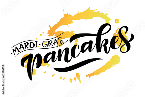 lettering for Mardi Gras holiday greeting card