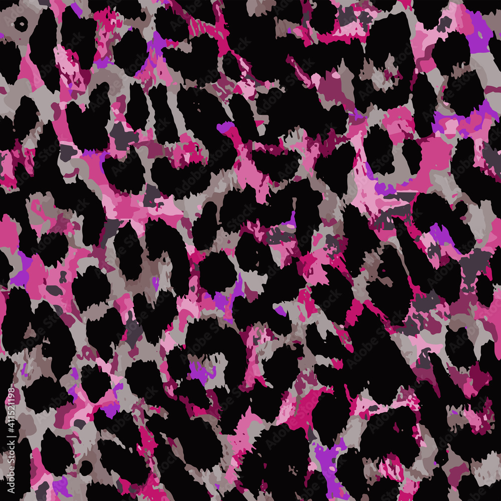 Obraz premium Full seamless leopard cheetah animal skin pattern. Design for textile fabric printing. Suitable for fashion use.