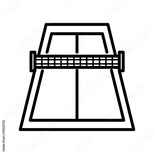 Tennis court line icon. simple design editable. Design template vector