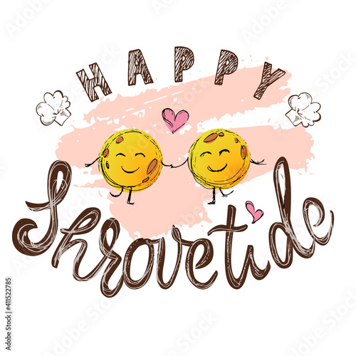 Greeting card for Shrovetide and Mardi Gras