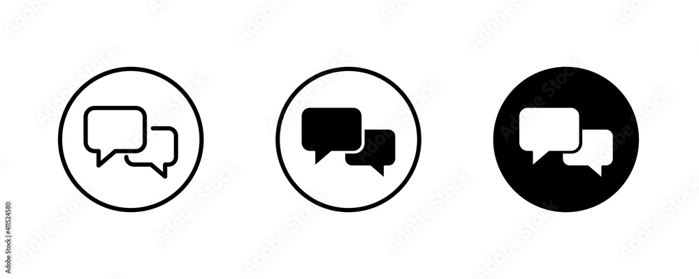 Talk Speech Bubble icon, group chat, Communication, Message Chatting, speak  Phone Calls, Video , On-line Support, Consultation icons button vector sign symbol logo illustration, editable stroke line