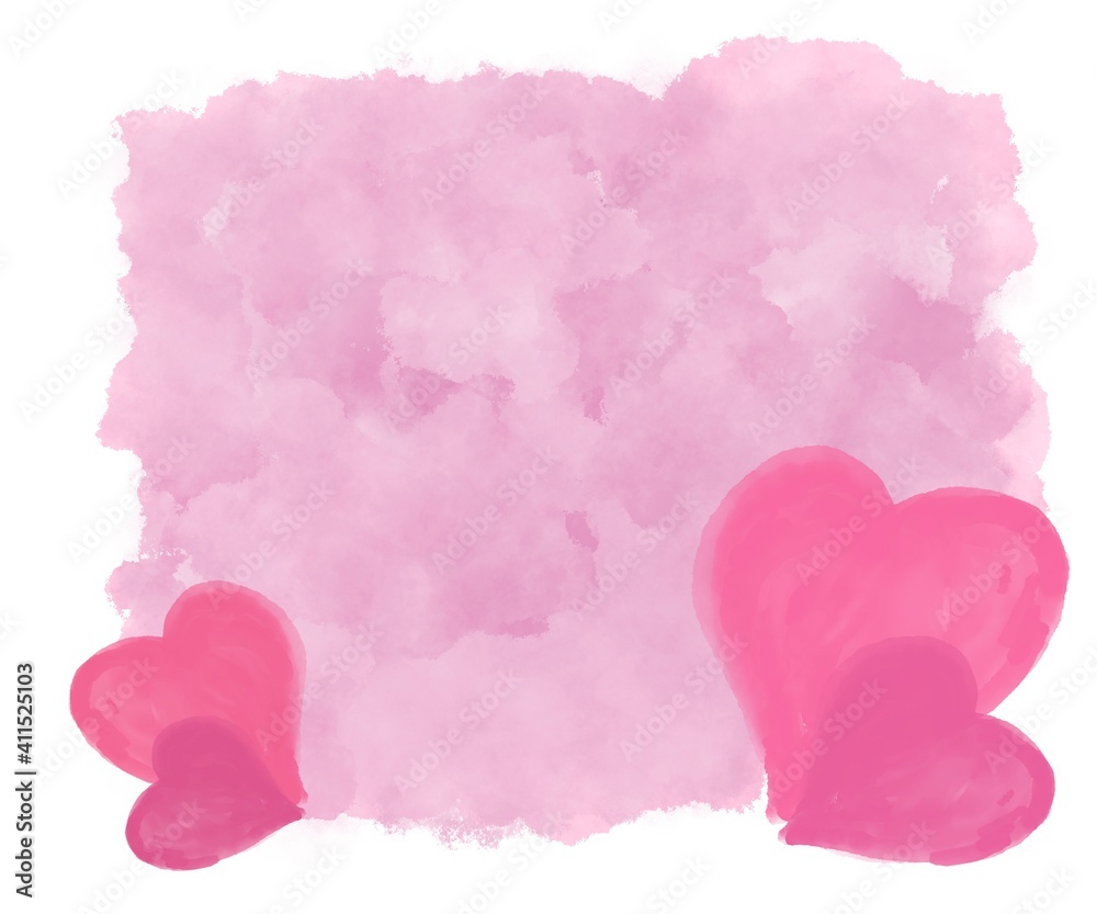 Sweet pink illustration love day concept or valentines day or mothers day Hand painted watercolor background Sweet pink illustration love day concept or valentines day or mothers day Hand painted watercolor background