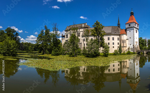  water castle in the middle of europe in bohemia