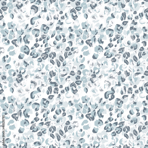 Full Seamless Leopard Cheetah Texture Pattern Vector. Endless gray black and white design for dress fabric print.