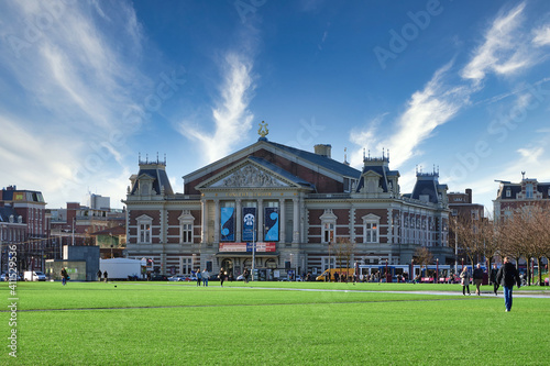 View of the Royal Concertgebouw, a concert hall in Amsterdam.