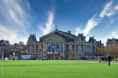 View of the Royal Concertgebouw, a concert hall in Amsterdam. photo