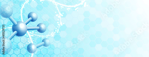 Abstract blue bright background. Health care