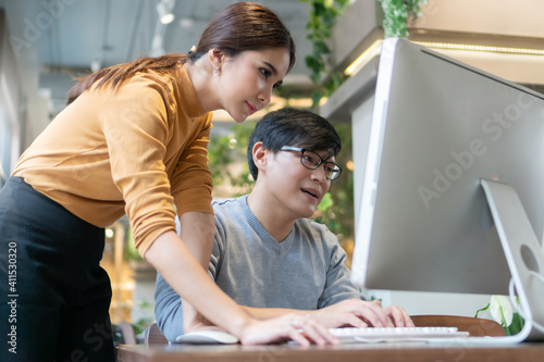 couple working on laptop