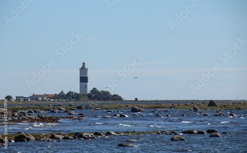 A lighthouse at the ocean