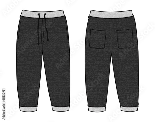 Vector illustration of Sweat casual pants