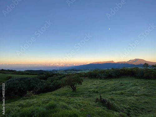 Beautiful Panorama of Piton des neiges  highest mountain in Reunion island