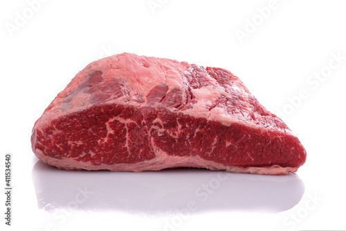 Картината върху платно Raw wagyu roast beef on white