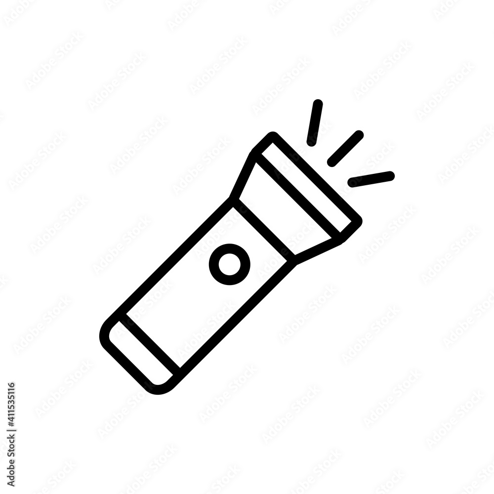 Flashlight Icon Design Vector Template Illustration Flashlight Icon Design Vector Template Illustration