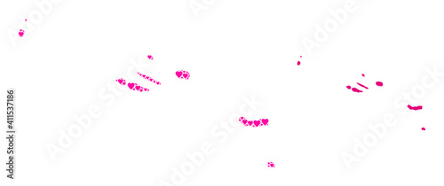 Love pattern and solid map of Azores Islands. Collage map of Azores Islands created with pink valentine hearts. Vector flat illustration for love concept illustrations.