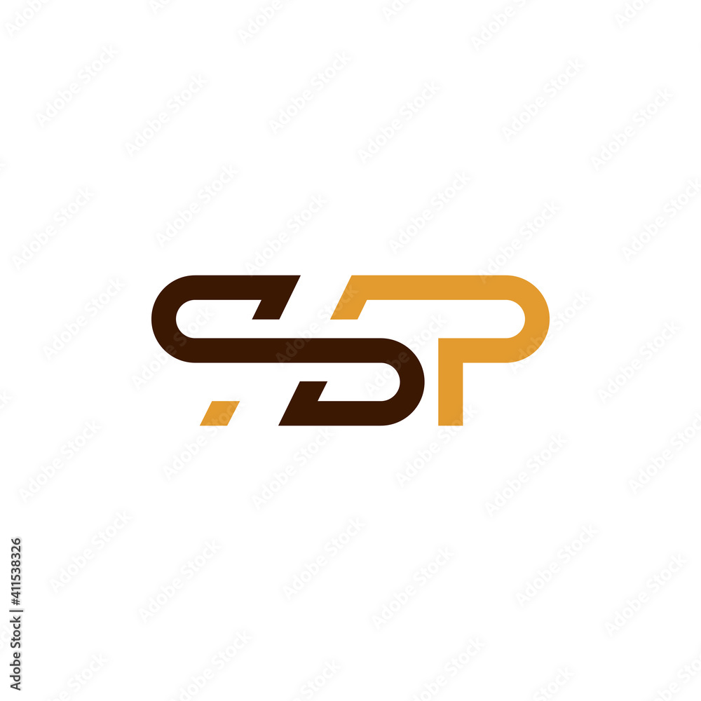 Abstract letter logo with simple icon template, S B and P logo combination Abstract letter logo with simple icon template, S B and P logo combination