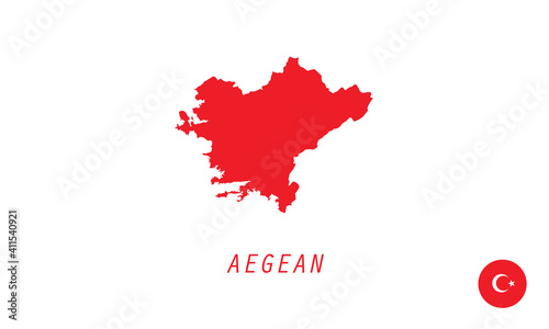 Aegean map Turkey region vector illustration
