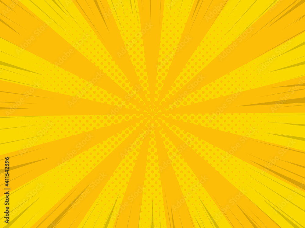 Fototapeta Streszczenie półtonów kropkowane żółte tło - ilustracji wektorowych. Szablon dla biznesu, projektowania, tekstury i pocztówek.