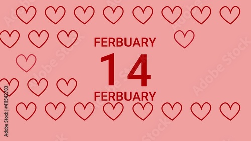 Hearts and data animation for valentine's day
