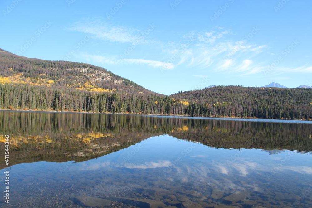 Calm Water Of Pyramid Lake, Jasper National Park, Alberta