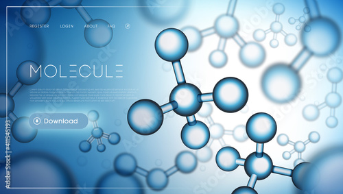 Molecular particles background compounding template. Gene abstract network. Molecule science dna presentation. Chemical background. EPS 10