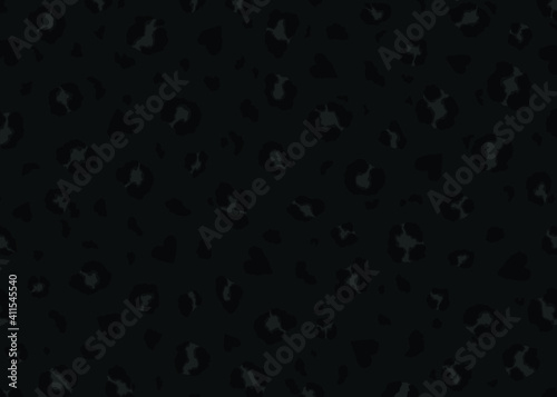 Dark Leopard skin pattern design with abstract heart shapes. Vector illustration background. Wildlife fur skin design illustration.