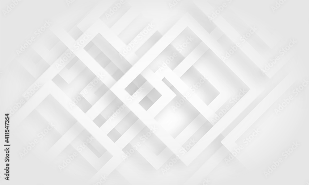Grey white abstract background geometry shine and layer element vector for presentation design. Suit for business, corporate, institution, party, festive, seminar, and talks.