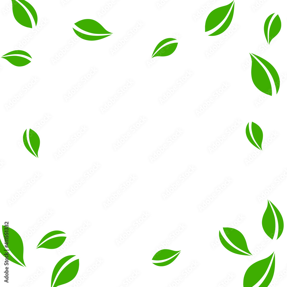 Falling green leaves. Fresh tea neat leaves flying Falling green leaves. Fresh tea neat leaves flying