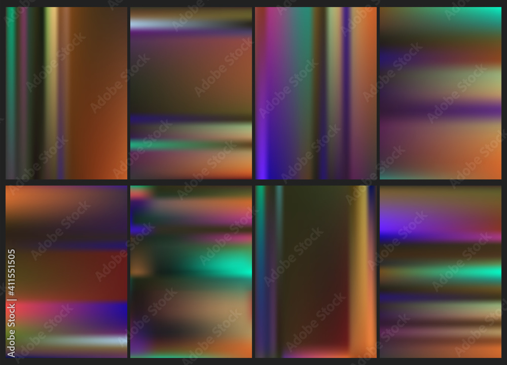 Fototapeta premium Eight vivid vector backgrounds for posters, covers, booklets, flyers, presentations and web