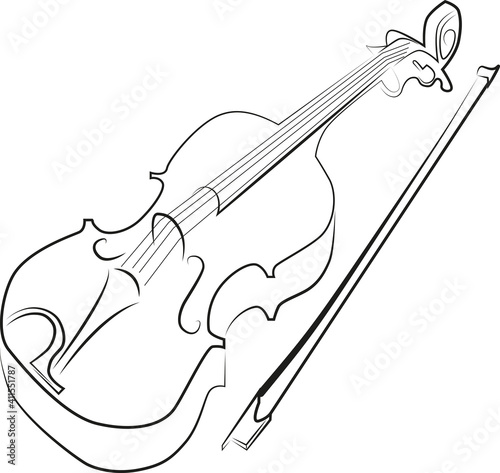 musical instrument black and white violin