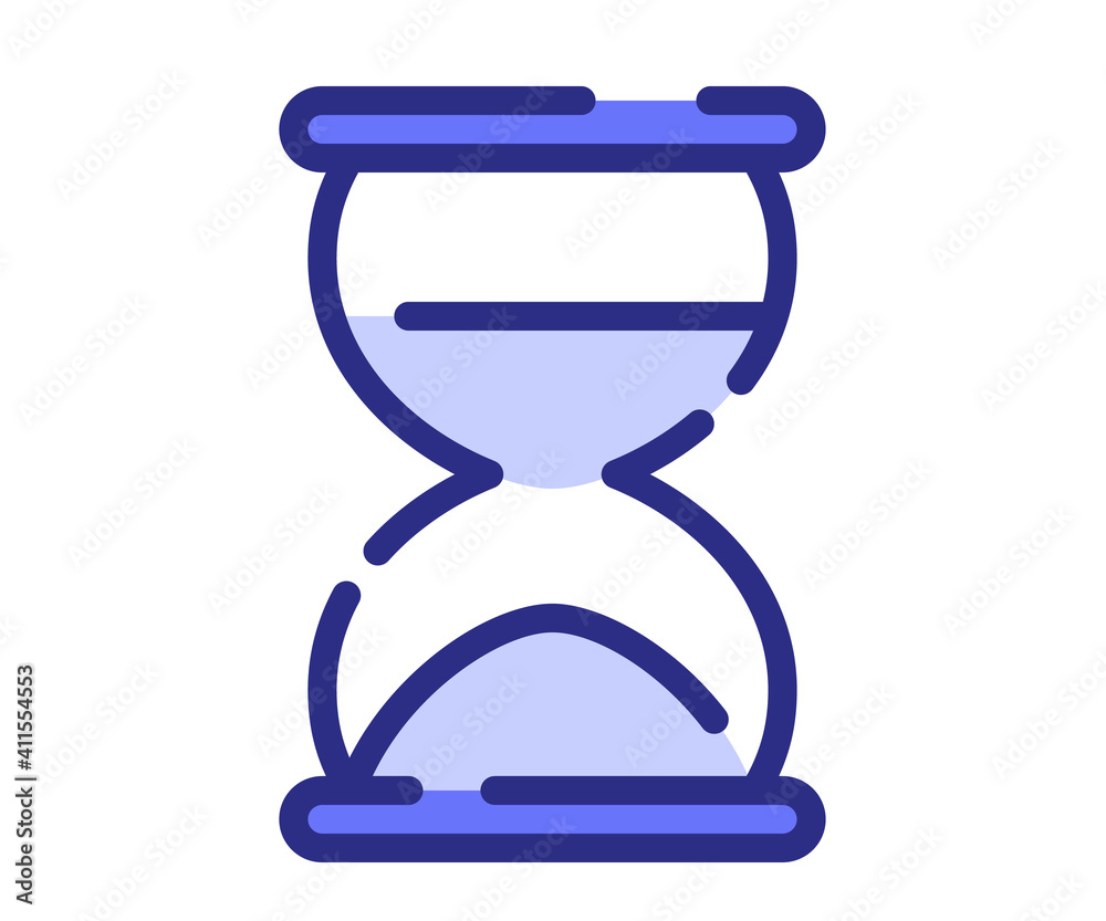hourglass time sand single isolated icon with dashed line or dash lines style hourglass time sand single isolated icon with dashed line or dash lines style