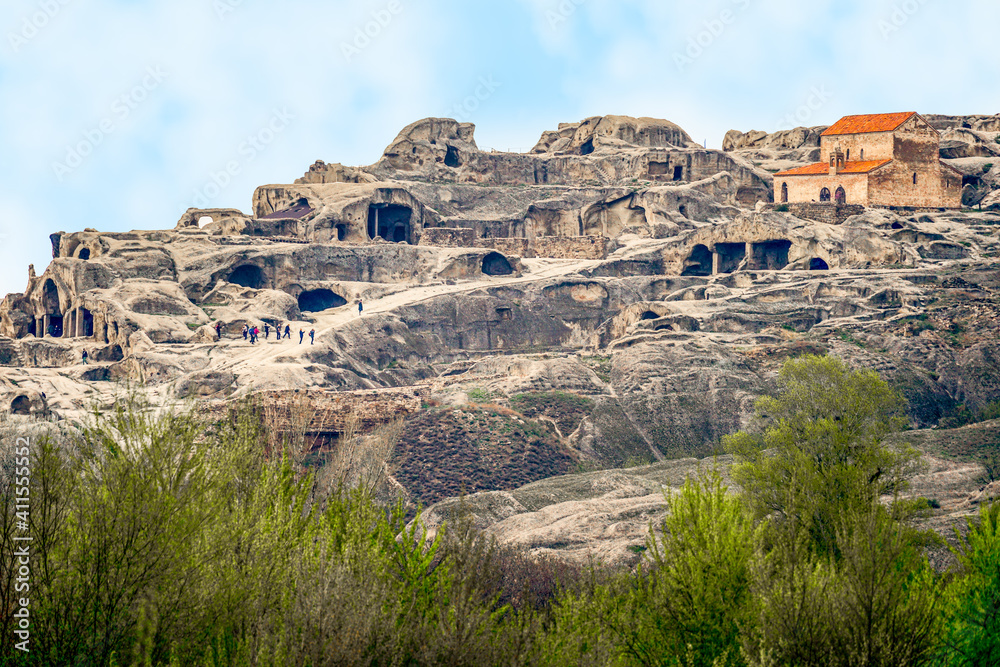 Obraz premium Eastern Georgia, the ruins of the cave city of Uplistsikhe.