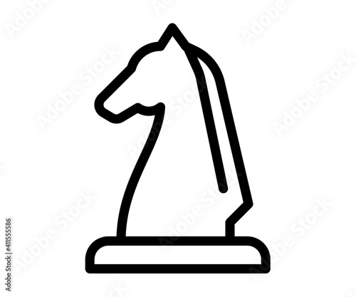 strategy strategist chess single isolated icon with outline line style
