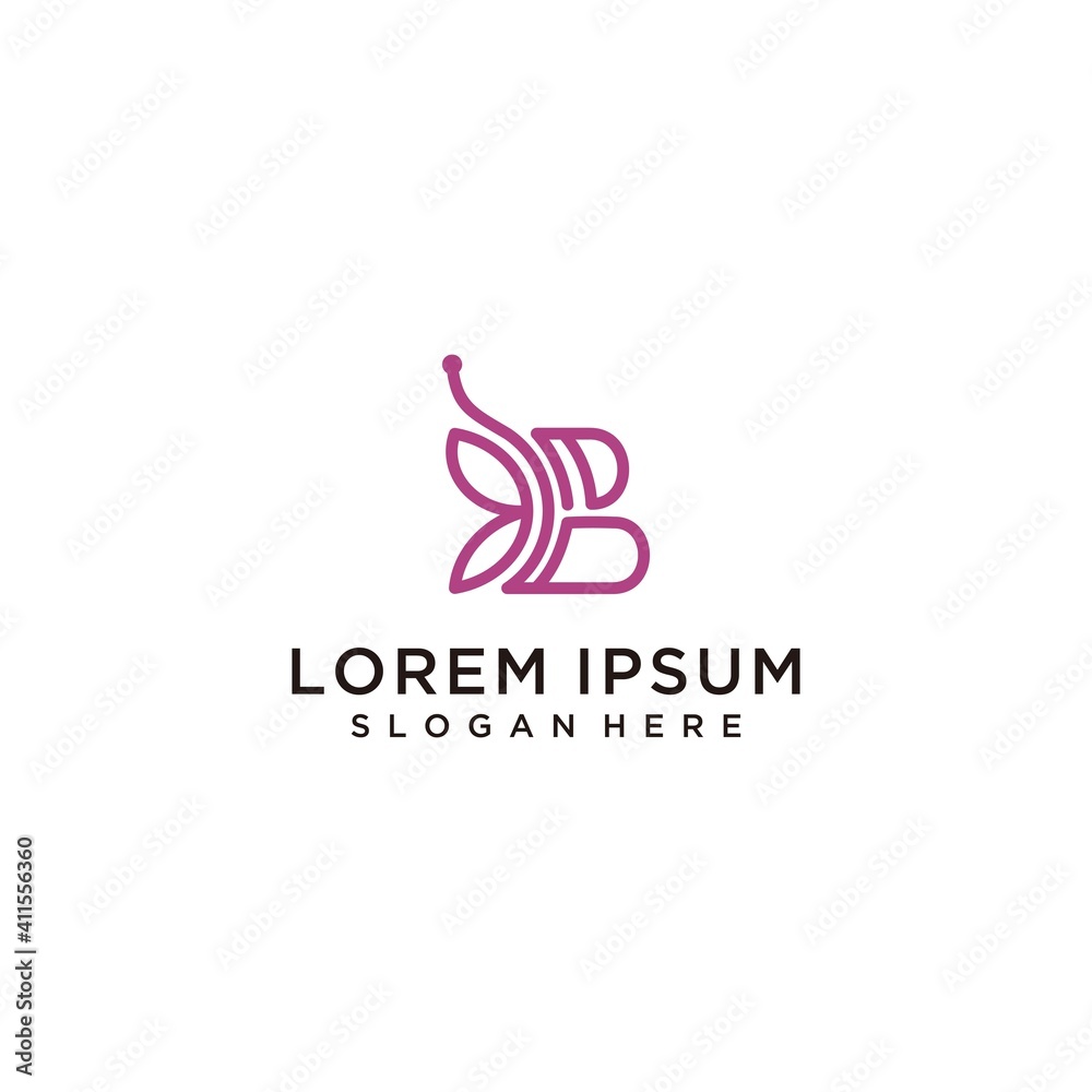 Obraz premium letter b monogram vector logo.