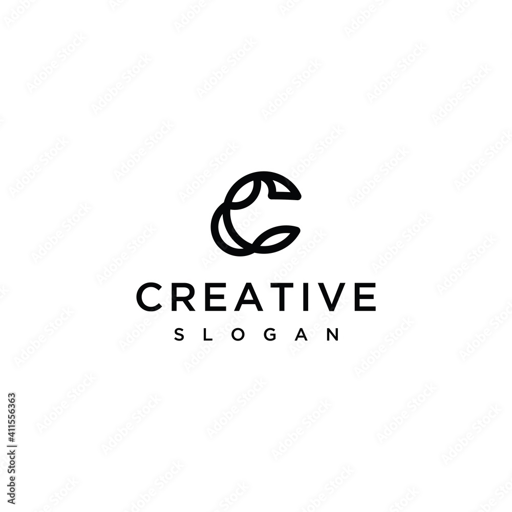 Fototapeta premium c letter logo vector monogram 