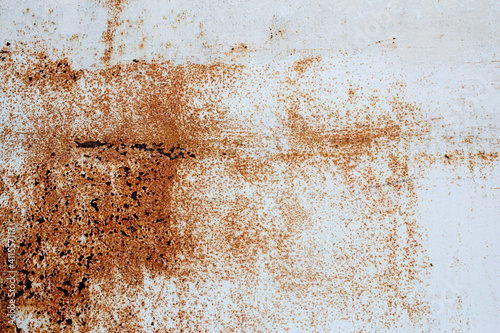 metal plate covered with rust