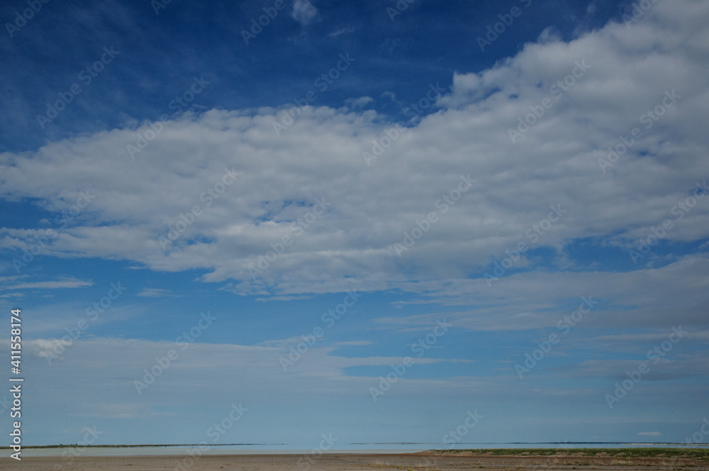 Cloudy skies over Etosha Pan