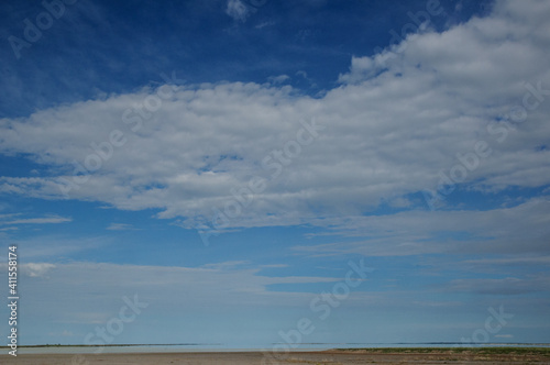 Cloudy skies over Etosha Pan